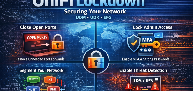network security lockdown concept graphic